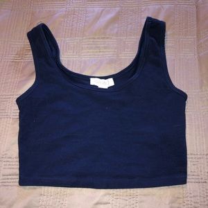 Navy Blue crop top , size small